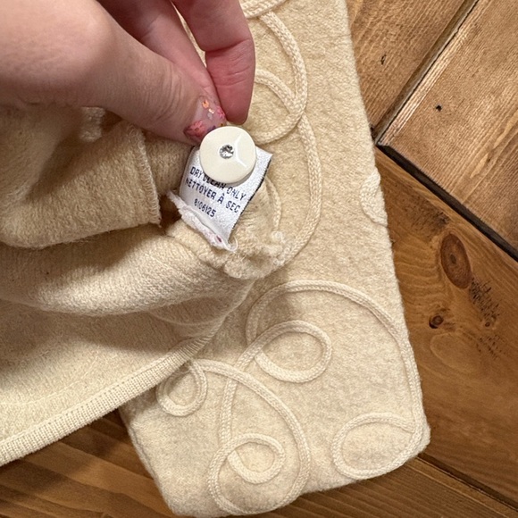 Tabi Cream Women's Button Up Cardigan Large 100% Pure New Wool WOOLMARK - Picture 8 of 11